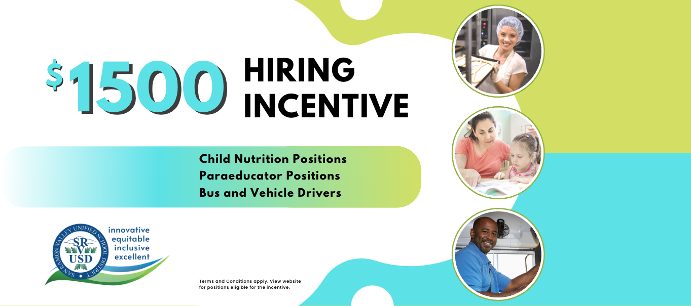 San Ramon Valley Unified School District - Classified Hiring Incentive 2023