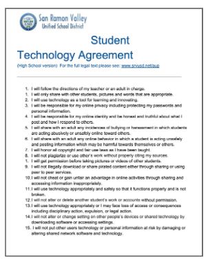 High School Student Tech Agreement
